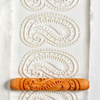 MKM Elvis Paisley Wooden Hand Roller HR-39 DISCONTINUED MKM Elvis Paisley Wooden Hand Roller HR-39 DISCONTINUED