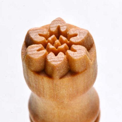Small Debossed Flower MKM Stamp