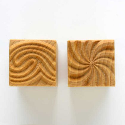 MKM Medium Square Double Ended Spiral and Pattern Stamp SSM-017