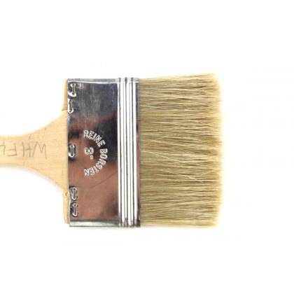 White Hair Flat Lacquer Pottery Brush 75mm White Hair Flat Lacquer Pottery Brush 75mm
