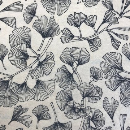 Ginkgo Leaves Underglaze Transfer Sheet - Black Ginkgo Leaves Underglaze Transfer Sheet - Black