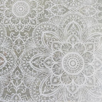 Mandala (Closed Center) Underglaze Transfer Sheet- White