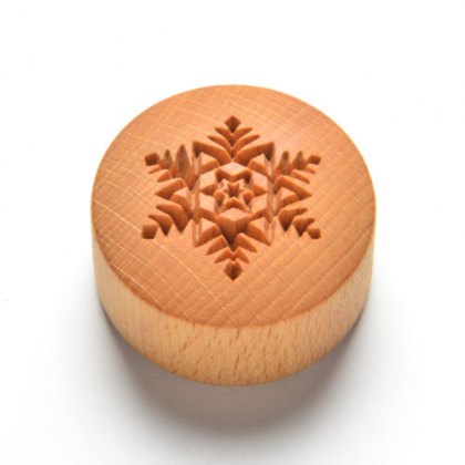 Curve Top Round Snowflake MKM Stamp Curve Top Round Snowflake MKM Stamp