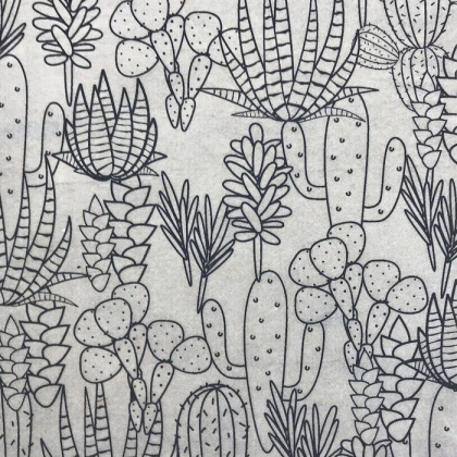 Cacti Underglaze Transfer Sheet