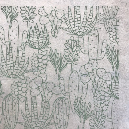 Cacti Underglaze Transfer Sheet