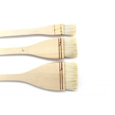 Set Of Three Flat Hake Pottery Brushes 25mm 50mm 75mm Set Of Three Flat Hake Pottery Brushes 25mm 50mm 75mm