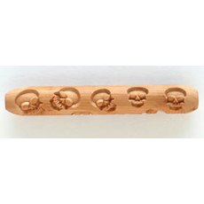 MKM Skulls Wooden Hand Roller HR-33 MKM Skulls Wooden Hand Roller HR-33