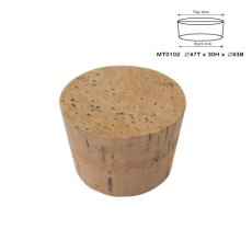 Natural Jar Cork Stopper Medium 43mm