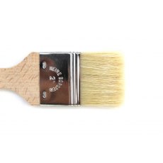 White Hair Flat Lacquer Pottery Brush 50mm