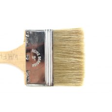 White Hair Flat Lacquer Pottery Brush 75mm
