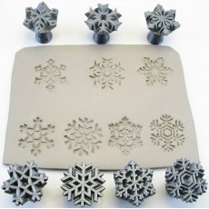 Snowflake Stamps 30mm Set Of 7 Snowflake Stamps 30mm Set Of 7