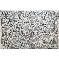 Gnomes Underglaze Transfer Sheet- Black Gnomes Underglaze Transfer Sheet- Black