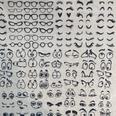 Googly Eyes Underglaze Transfer Sheet Googly Eyes Underglaze Transfer Sheet