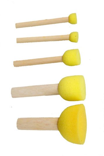 Short Handled Circular Sponge Dabbers Short Handled Circular Sponge Dabbers