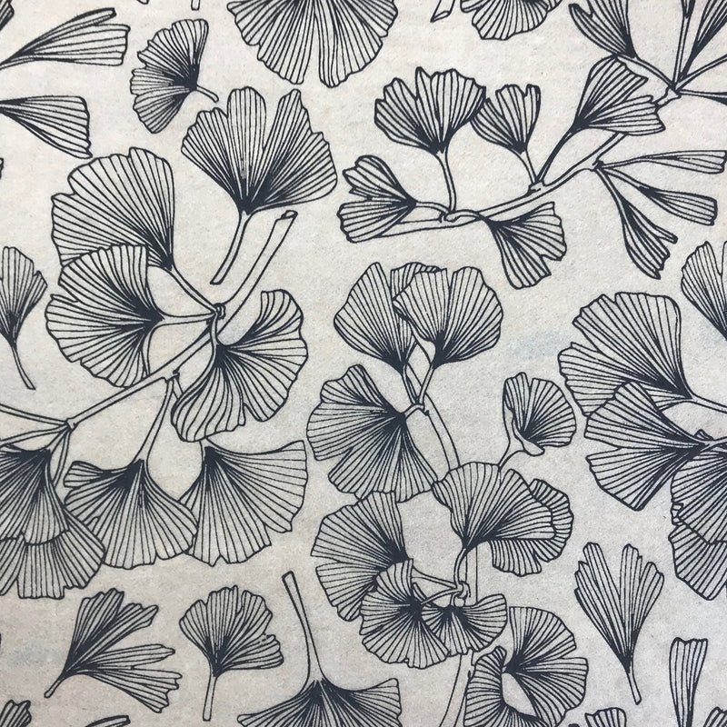 Ginkgo Leaves Underglaze Transfer Sheet - Black Ginkgo Leaves Underglaze Transfer Sheet - Black