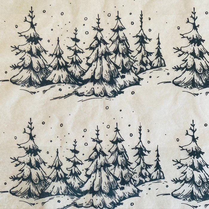 Snowy Trees Underglaze Transfer Sheet Snowy Trees Underglaze Transfer Sheet