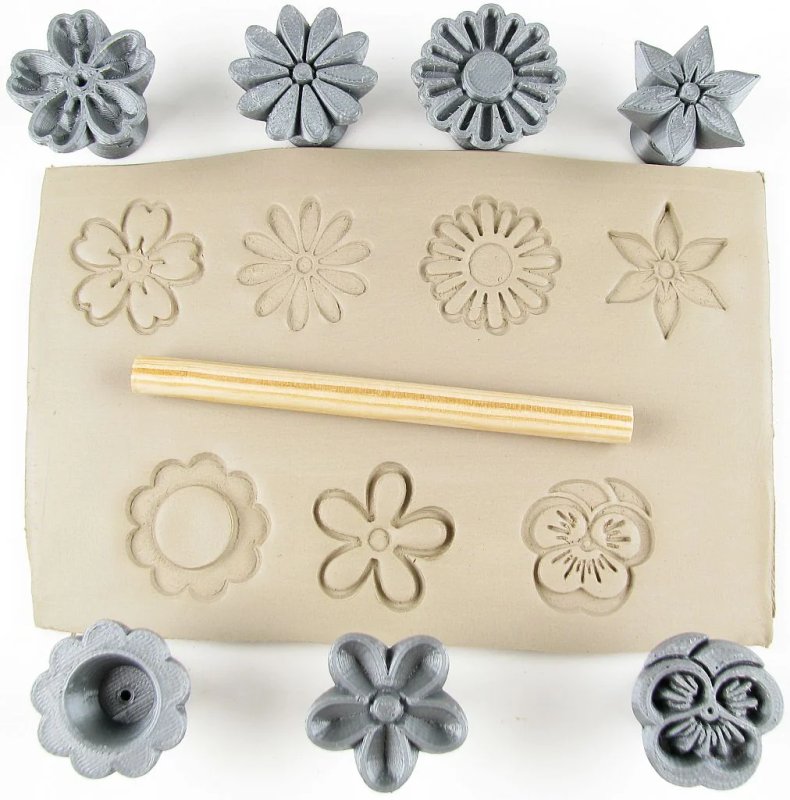 Flower Stamp 30mm Set Of 7 Flower Stamp 30mm Set Of 7